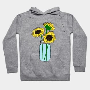 Sunflowers in Blue Jar Hoodie